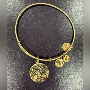 Alex and Ani Gold Tree of Life Charm Bangle Bracelet